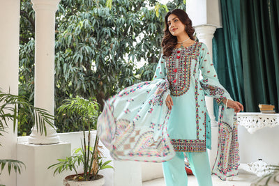 HK321 - Readymade Cotton Outfit 2025 - Memsaab Online