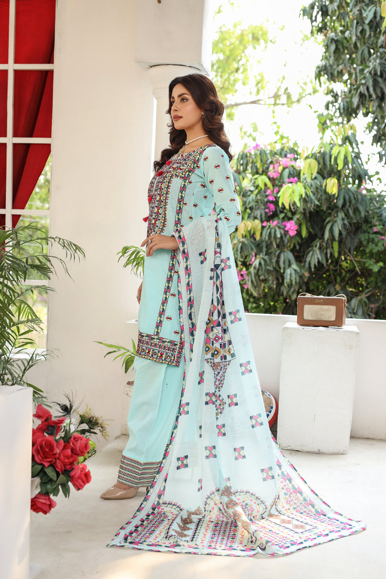 HK321 - Readymade Cotton Outfit 2025 - Memsaab Online