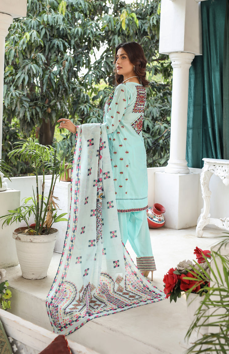 HK321 - Readymade Cotton Outfit 2025 - Memsaab Online