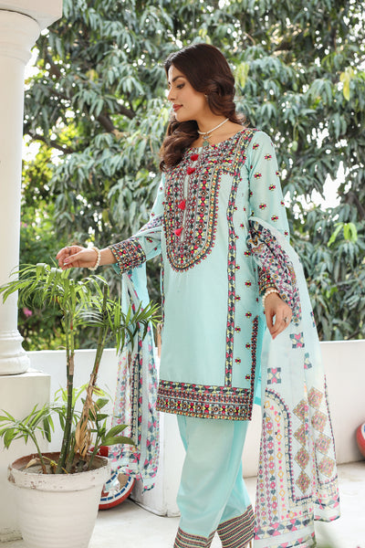 HK321 - Readymade Cotton Outfit 2025 - Memsaab Online