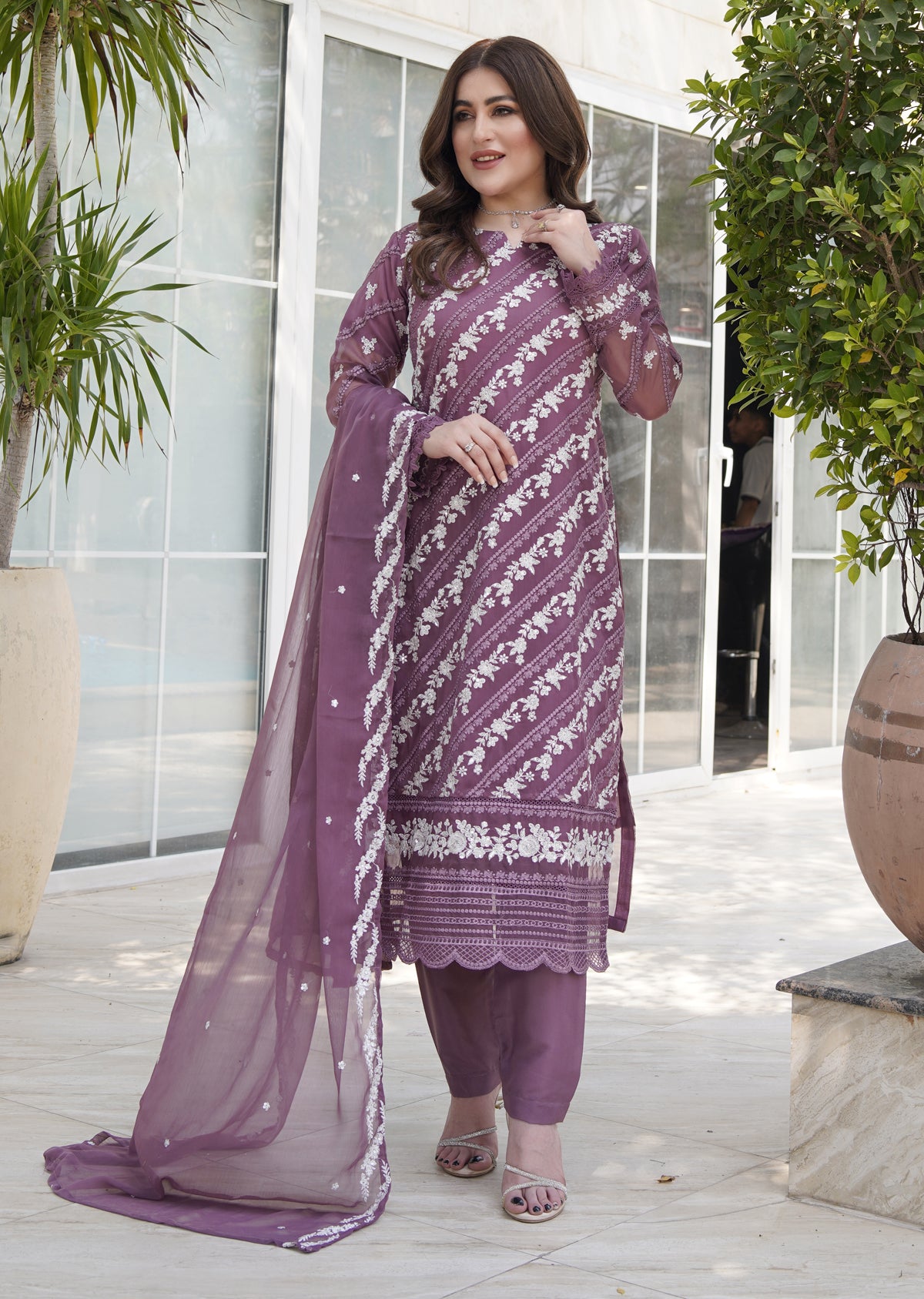 HK312 - Readymade Chiffon Outfit 2025 - Memsaab Online