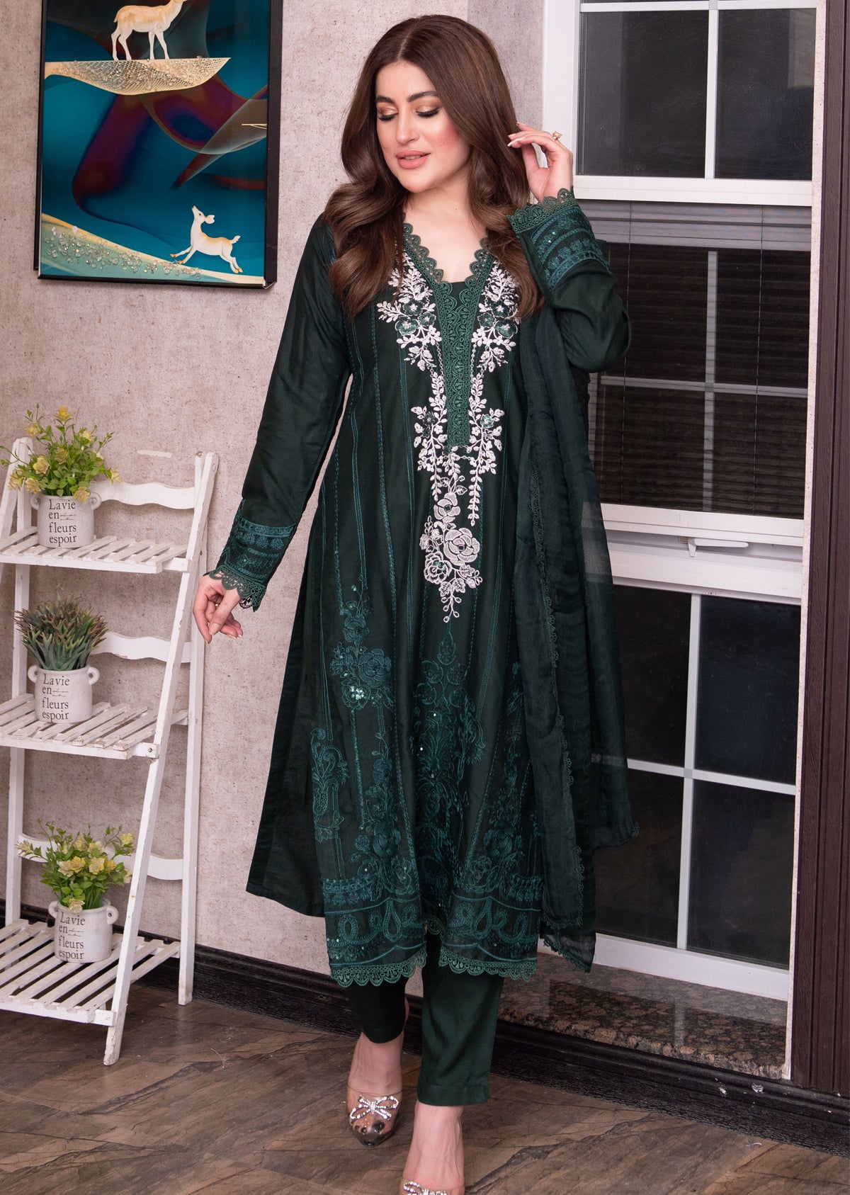 HK314 - Readymade Linen Outfit 2025 - Memsaab Online