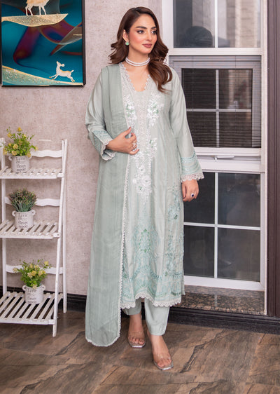 HK314 - Readymade Linen Outfit 2025 - Memsaab Online