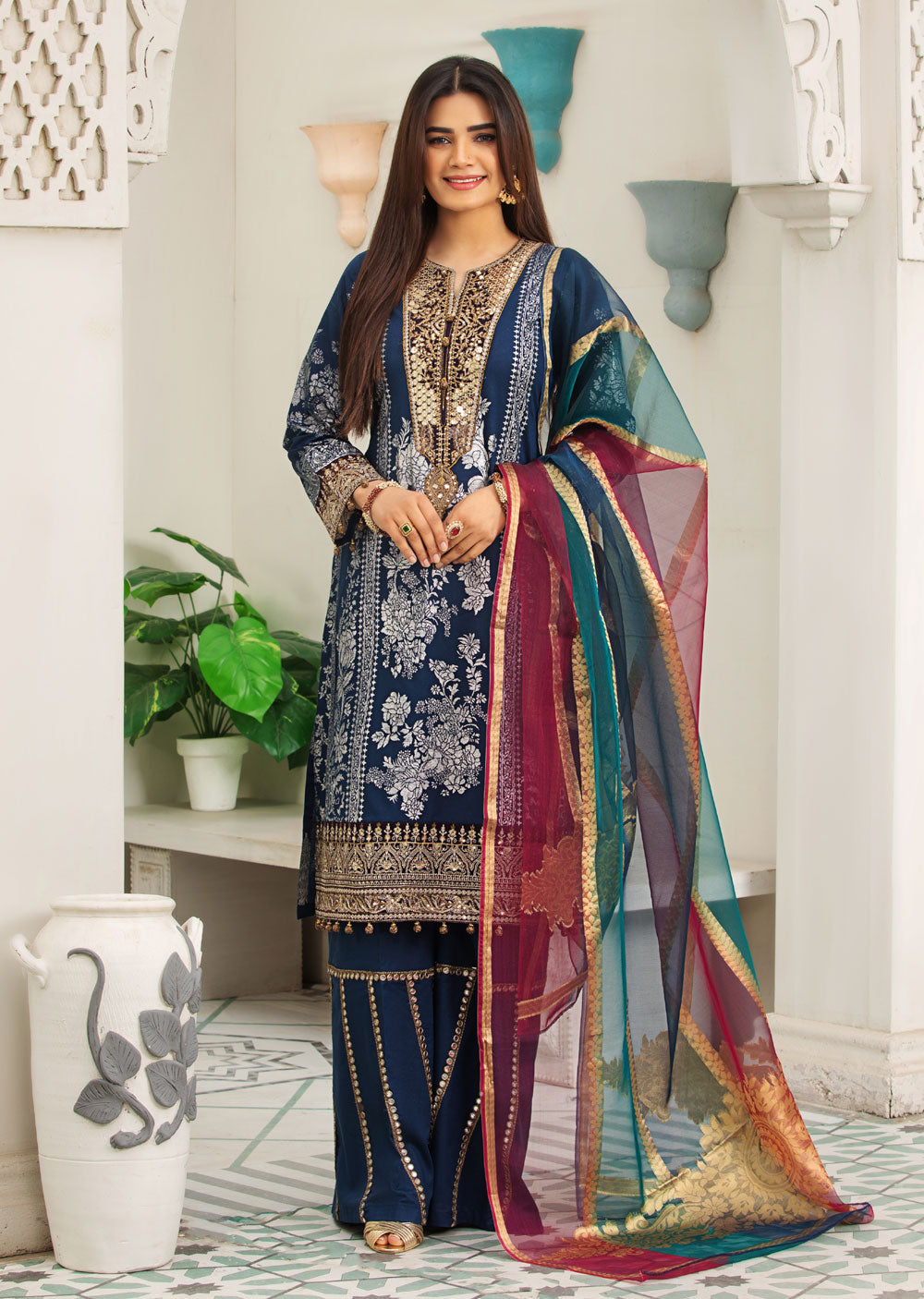 HSS-124 - Readymade Heeras Suit - Memsaab Online