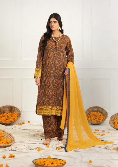 HSS-214 - Readymade Heeras linen Suit - Memsaab Online