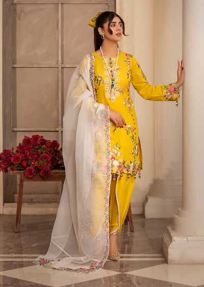 HSS-235 - Readymade Heeras linen Suit - Memsaab Online