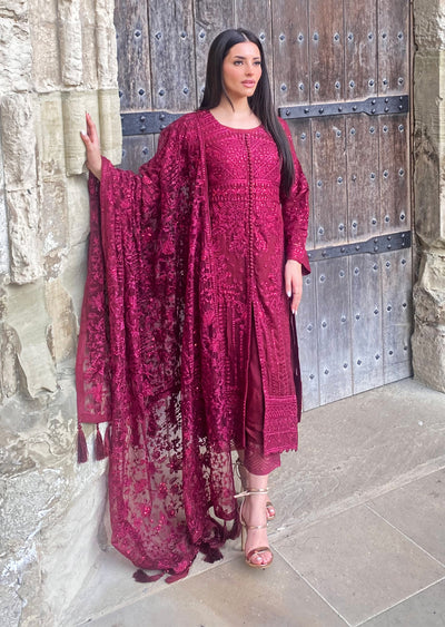 PS1664 Readymade Chiffon Suit - Memsaab Online