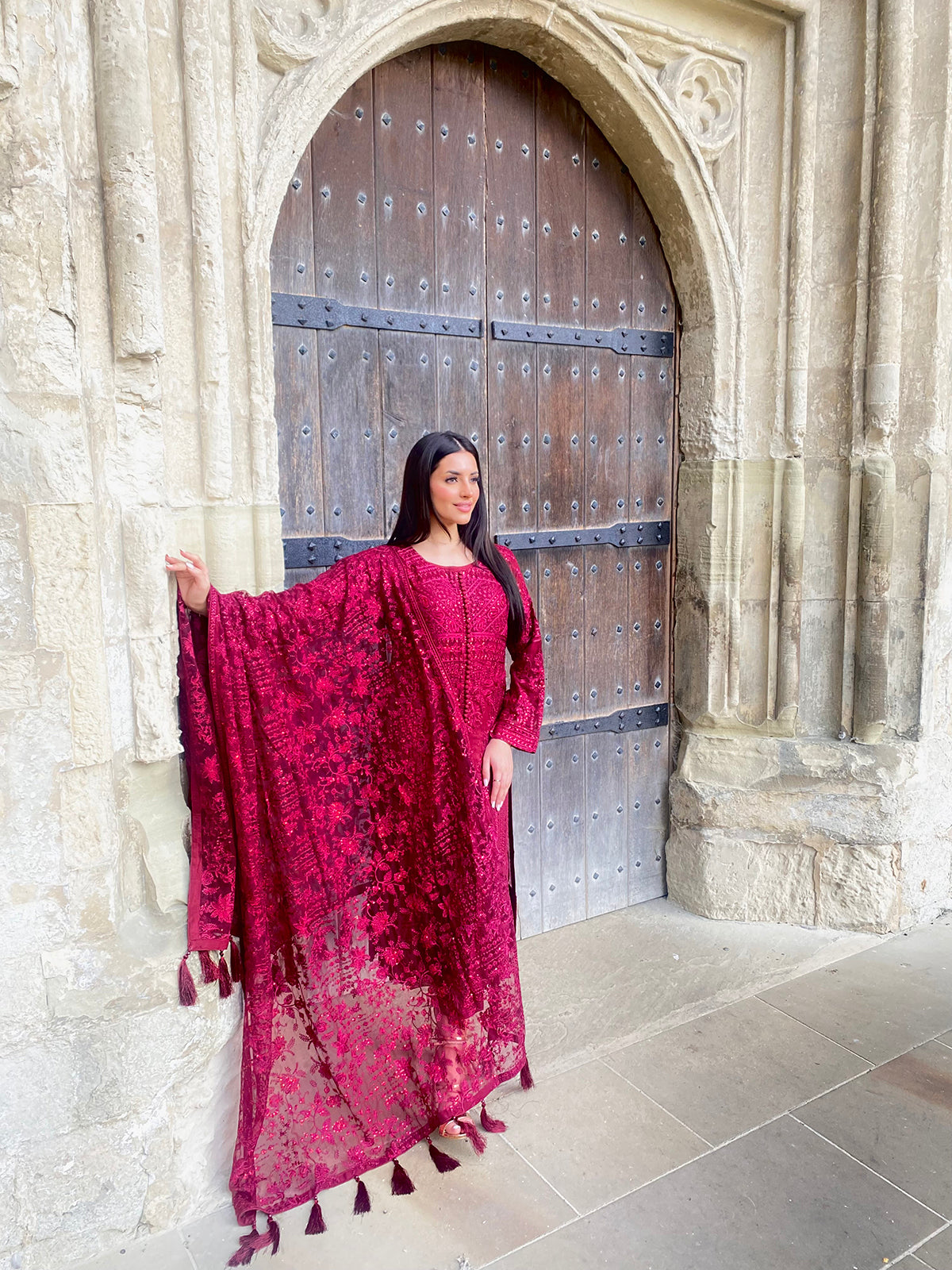 PS1664 Readymade Chiffon Suit - Memsaab Online