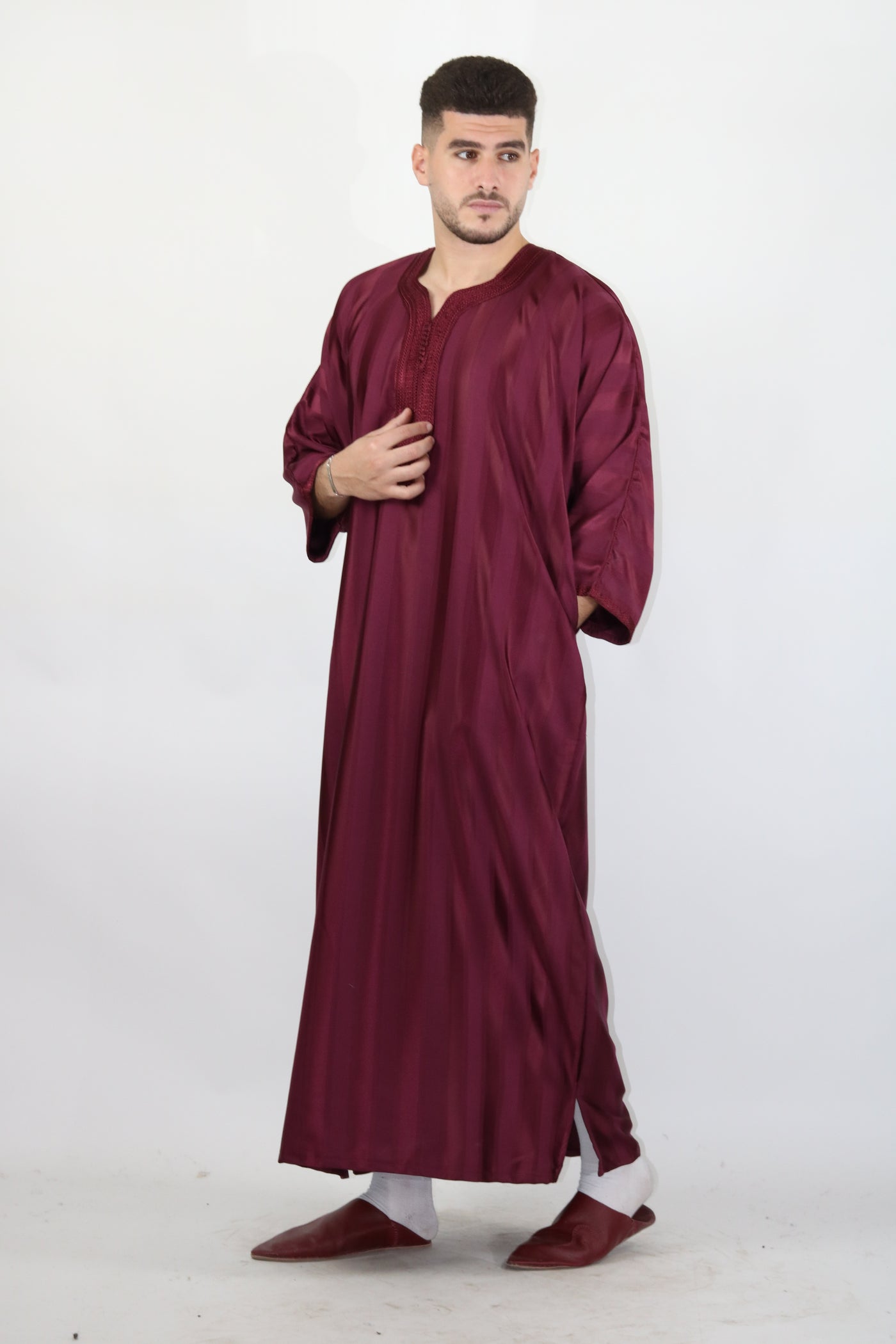 MRC103 Moroccan Embroidered Thobe - Memsaab Online