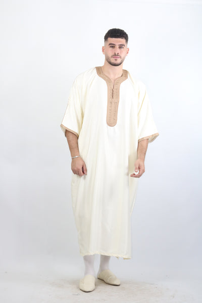 MRC103 Moroccan Embroidered Thobe - Memsaab Online