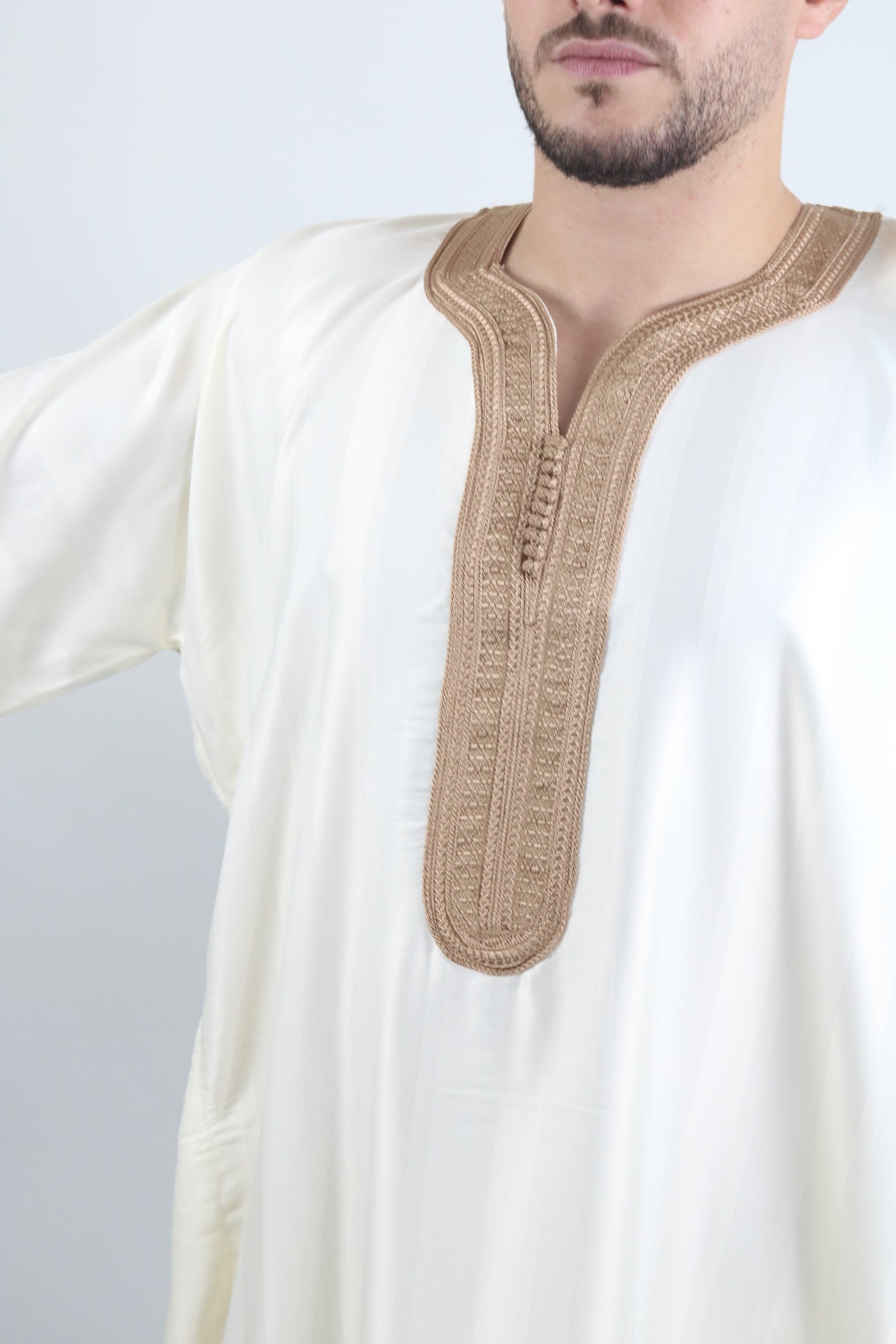 MRC103 Moroccan Embroidered Thobe - Memsaab Online