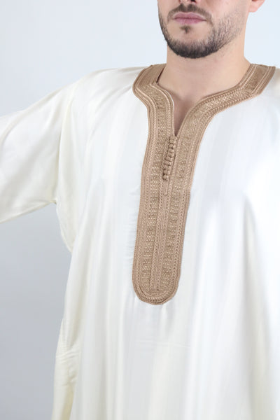 MRC103 Moroccan Embroidered Thobe - Memsaab Online