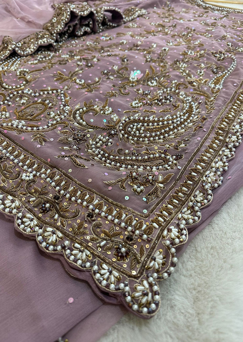 SRB9929 - Aynoor - Lilac- Sehrish.B Designer - Memsaab Online