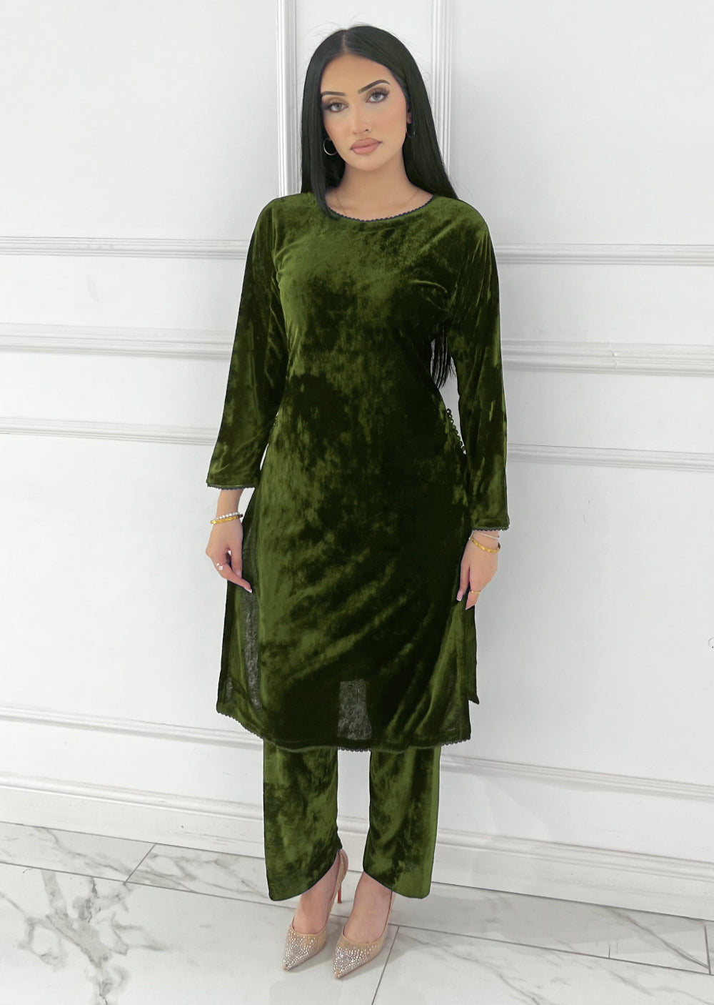 BPH-208 - Readymade Velvet Suit 2 Piece - Memsaab Online