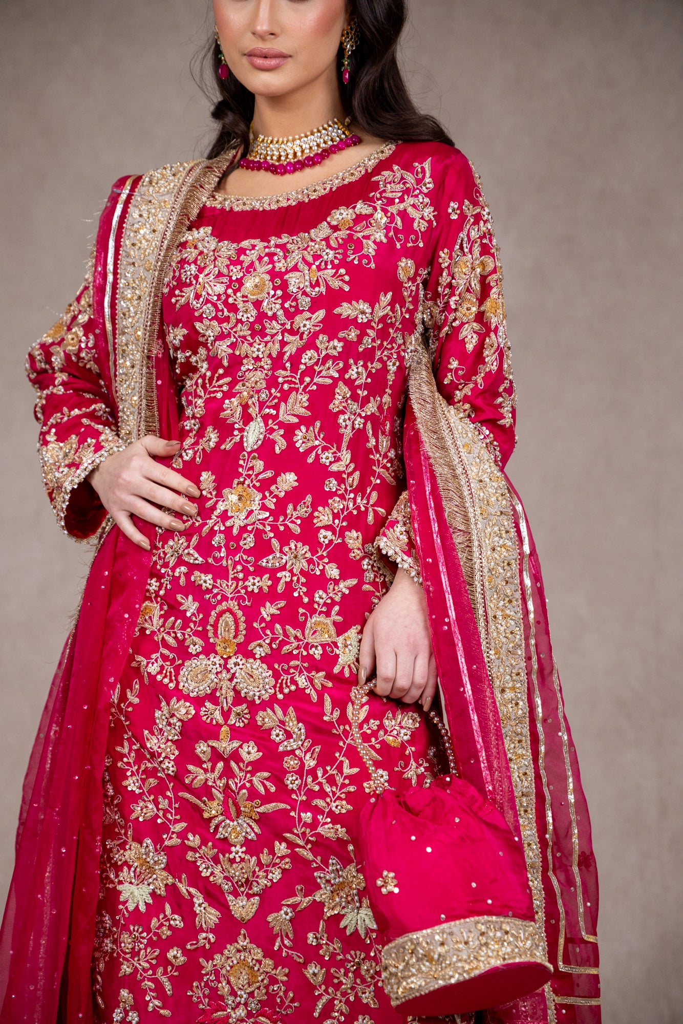 SRB2620 - shehnai - Wedding Sharara Dress - Memsaab Online