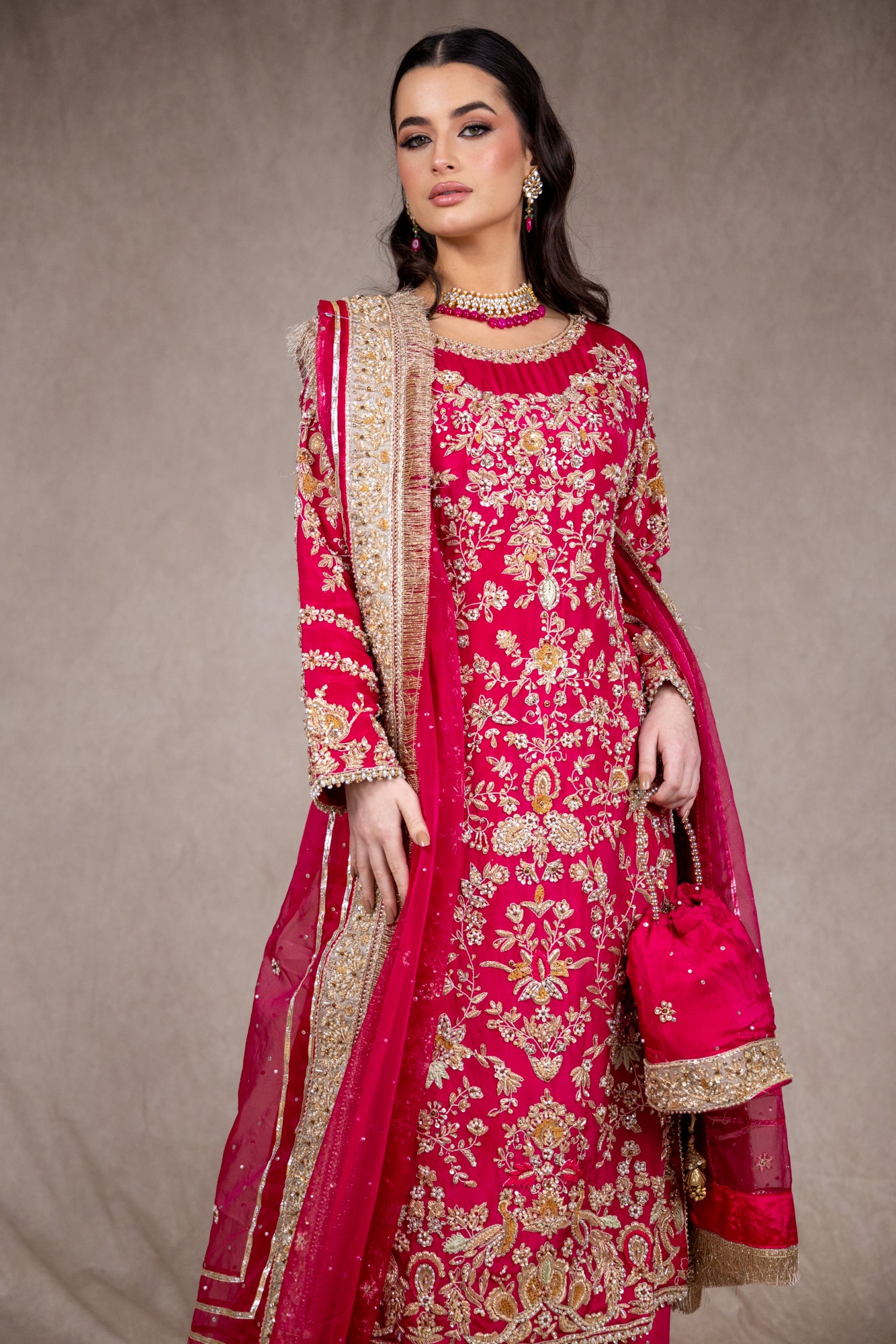 SRB2620 - shehnai - Wedding Sharara Dress - Memsaab Online