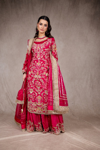 SRB2620 - shehnai - Wedding Sharara Dress - Memsaab Online