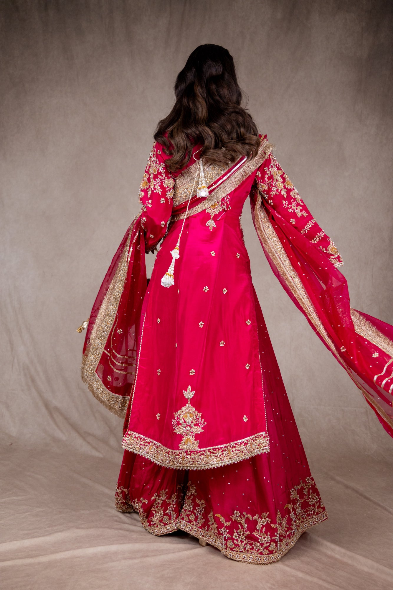 SRB2620 - shehnai - Wedding Sharara Dress - Memsaab Online