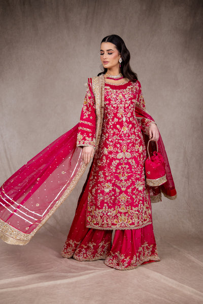 SRB2620 - shehnai - Wedding Sharara Dress - Memsaab Online