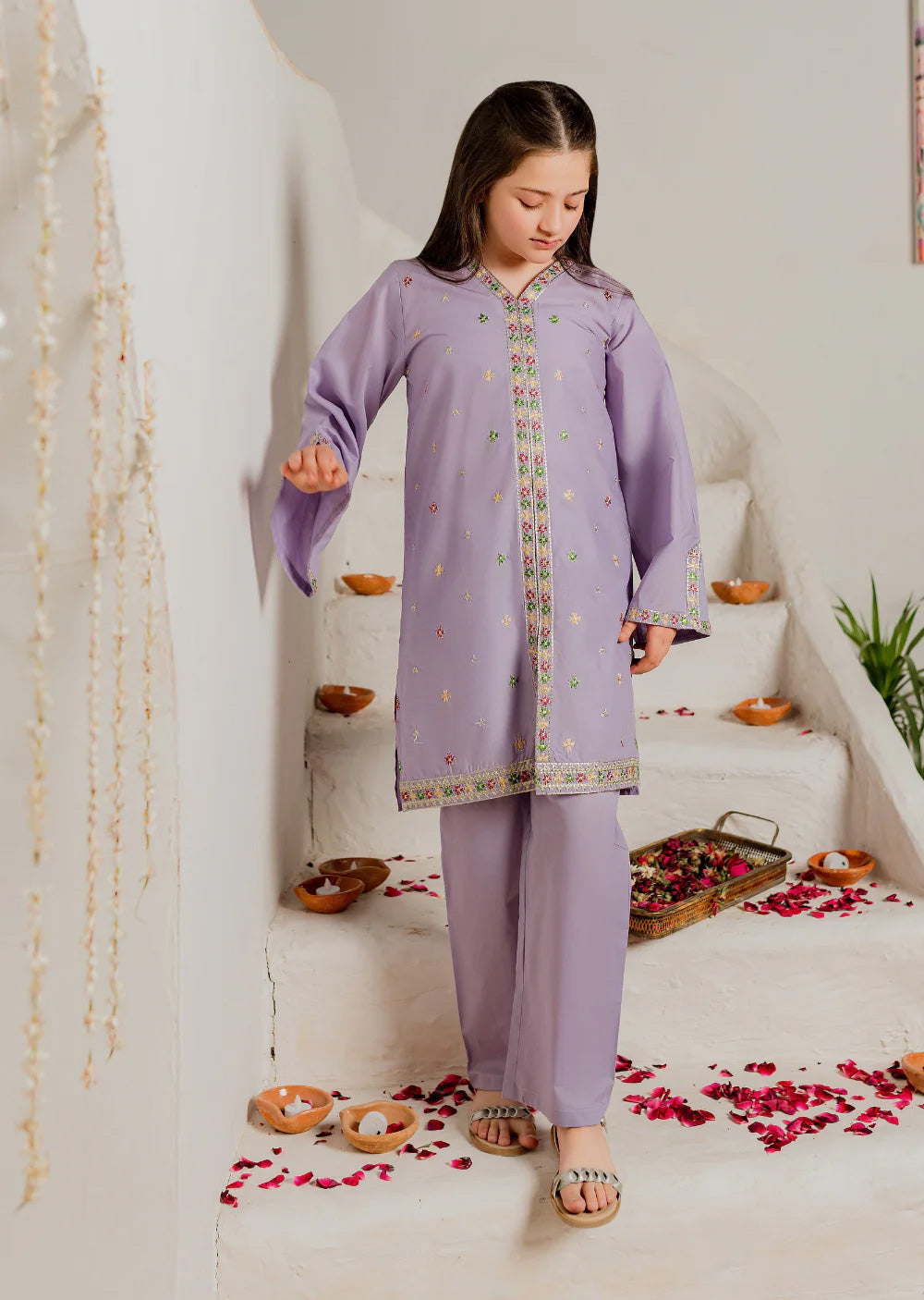 Miss Bloom - Readymade Kids Suit by Garnet 2024 - Memsaab Online