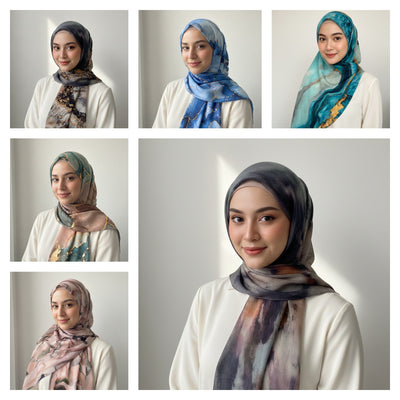 Watercolour Modal Hijabs - Memsaab Online