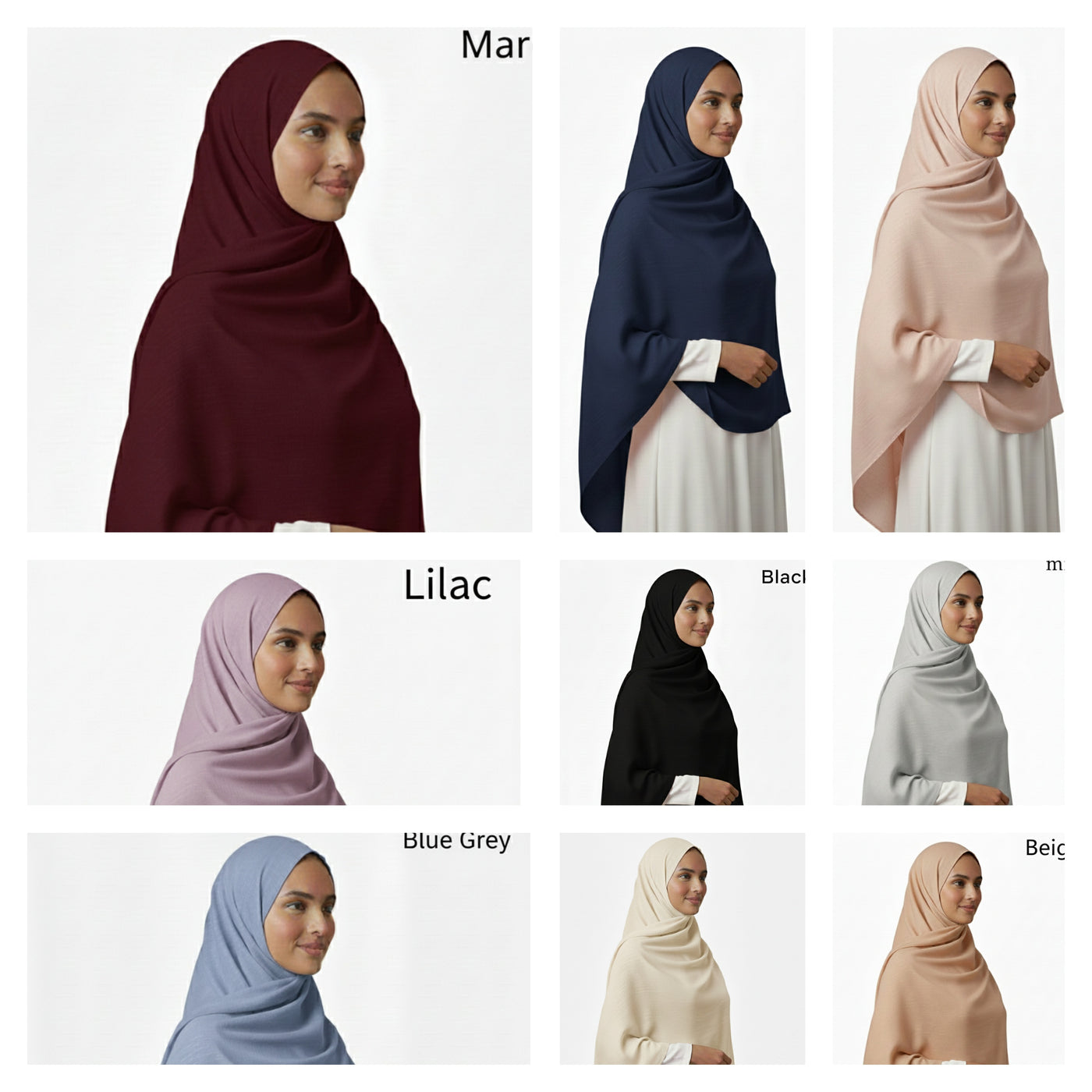 BB-6039 Egyptian Cotton Hijab - Memsaab Online