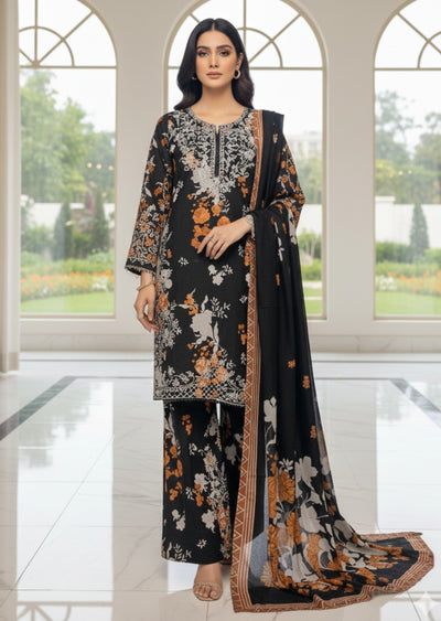 SMRF-22 -Readymade luxury Khaddar Suit 2025 - Memsaab Online