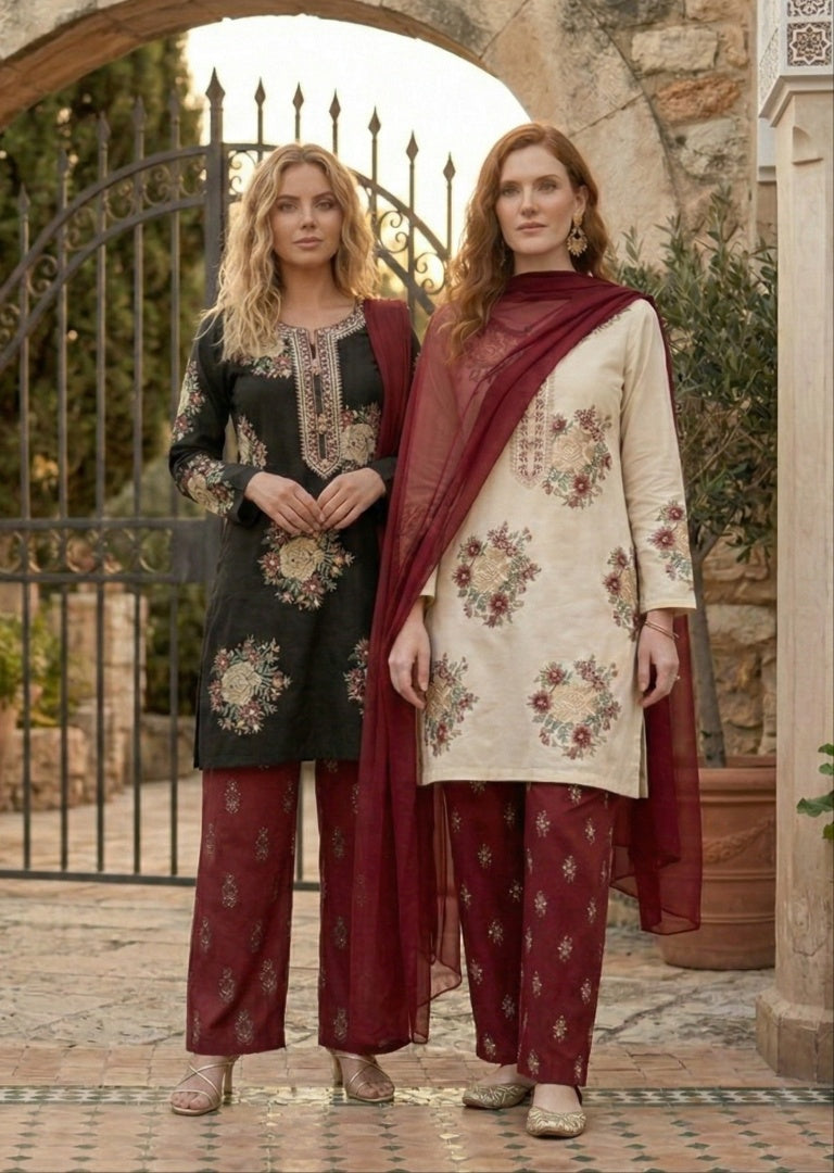 HK367 Readymade LINEN Outfit 2026 – Memsaab