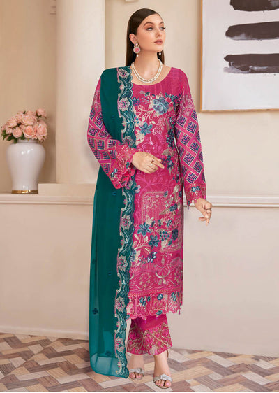 N-207-R - Readymade - Nayab Weightless Chiffon Collection Vol 2 - Memsaab Online