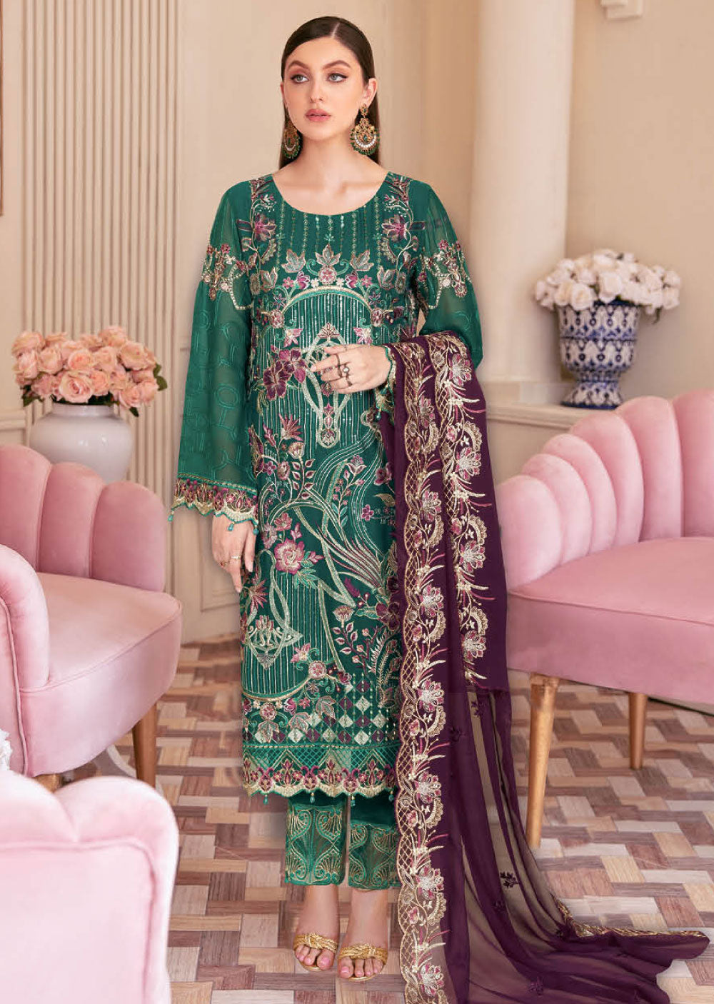 N-209-R - Readymade - Nayab Weightless Chiffon Collection Vol 2 - Memsaab Online