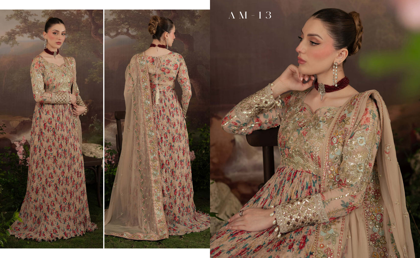 AM-13 Nureh Amaya Lux Chiffon Suit - Memsaab Online