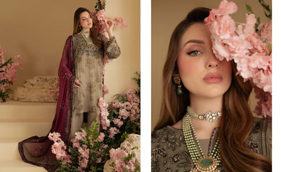 AM-15 Nureh Amaya Lux Chiffon Suit - Memsaab Online