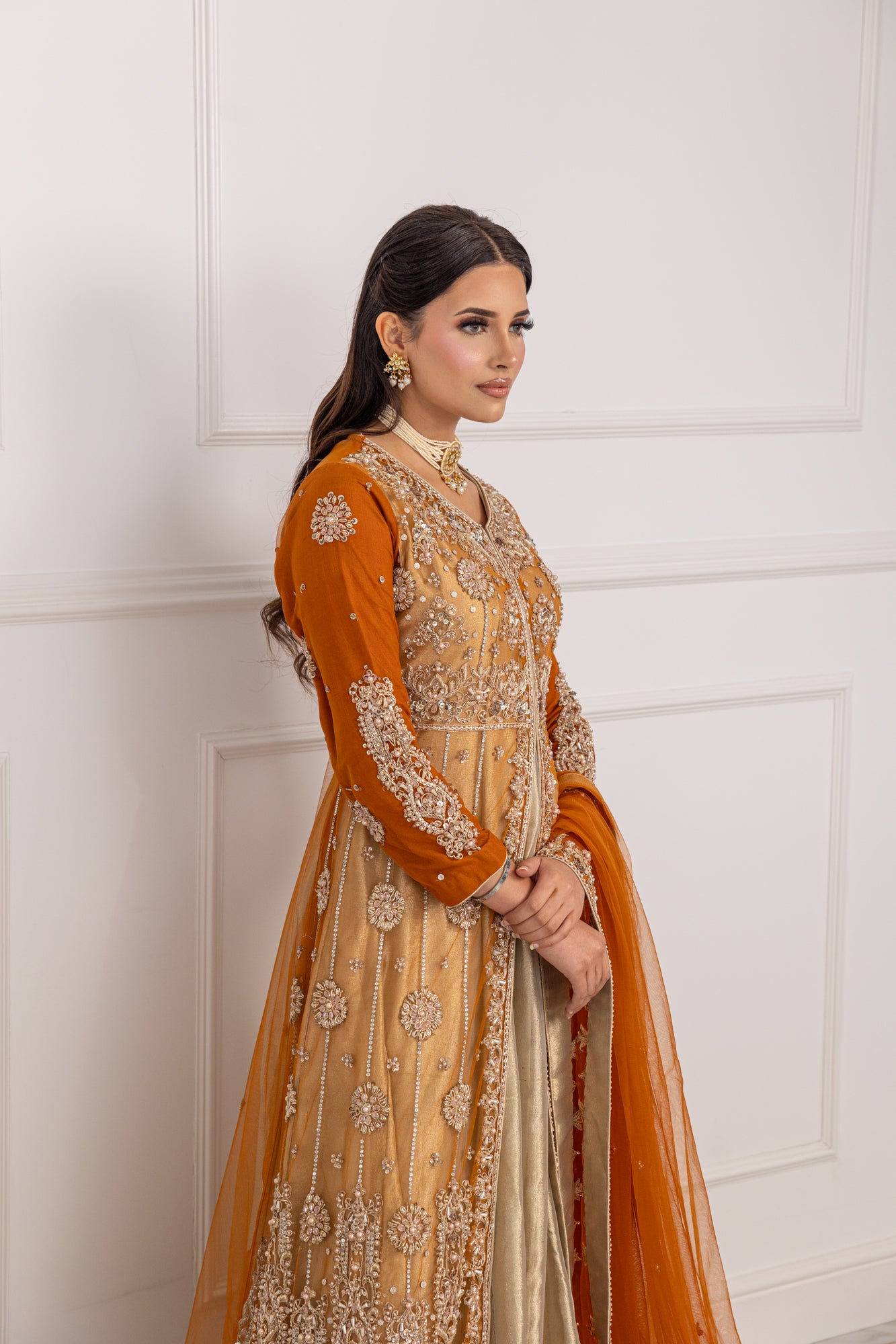 SRB1202 - Saima - Rust Sehrish.B Designer - Memsaab Online