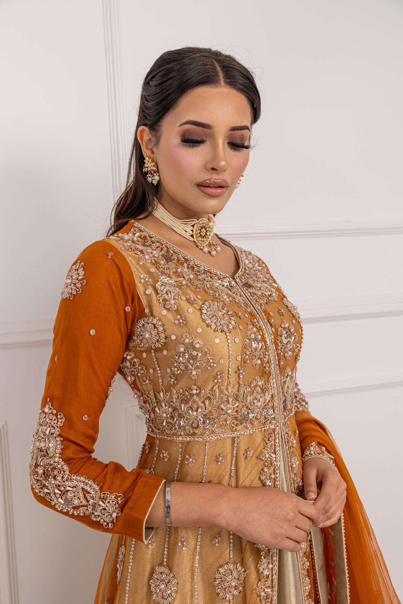 SRB1202 - Saima - Rust Sehrish.B Designer - Memsaab Online