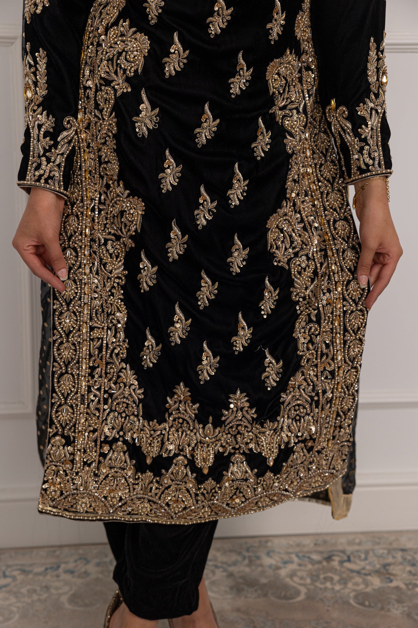 SRB1209 - Imaad - black Sehrish.B Designer - Memsaab Online