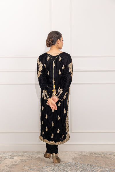 SRB1209 - Imaad - black Sehrish.B Designer - Memsaab Online