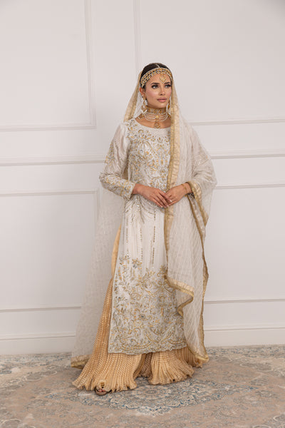 SRB1210 - Huma - White Sehrish.B Designer - Memsaab Online