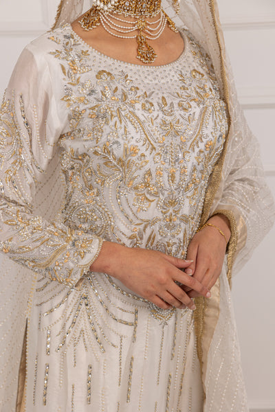 SRB1210 - Huma - White Sehrish.B Designer - Memsaab Online