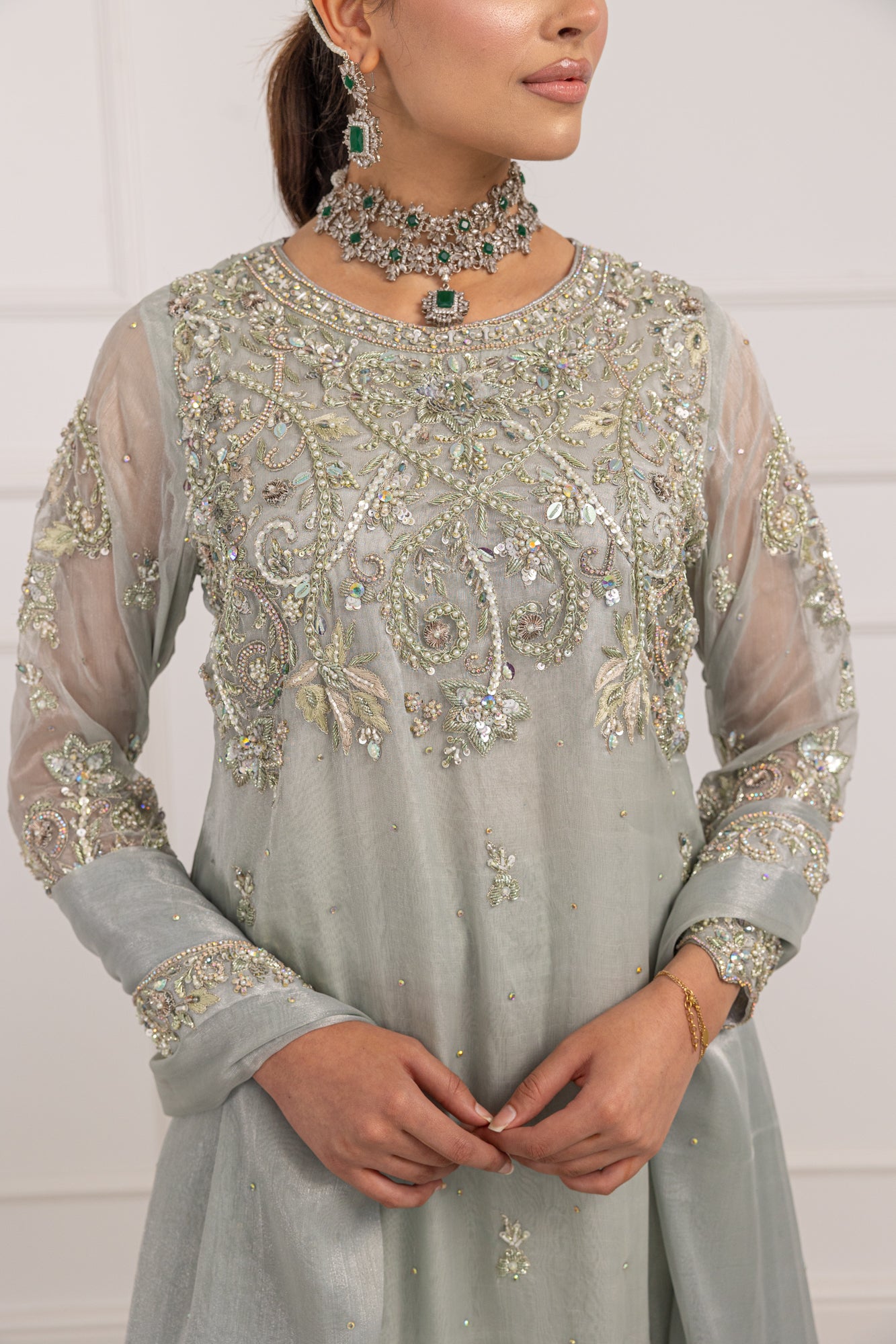 SRB1212 - Saboor - Grey Sehrish.B Designer - Memsaab Online