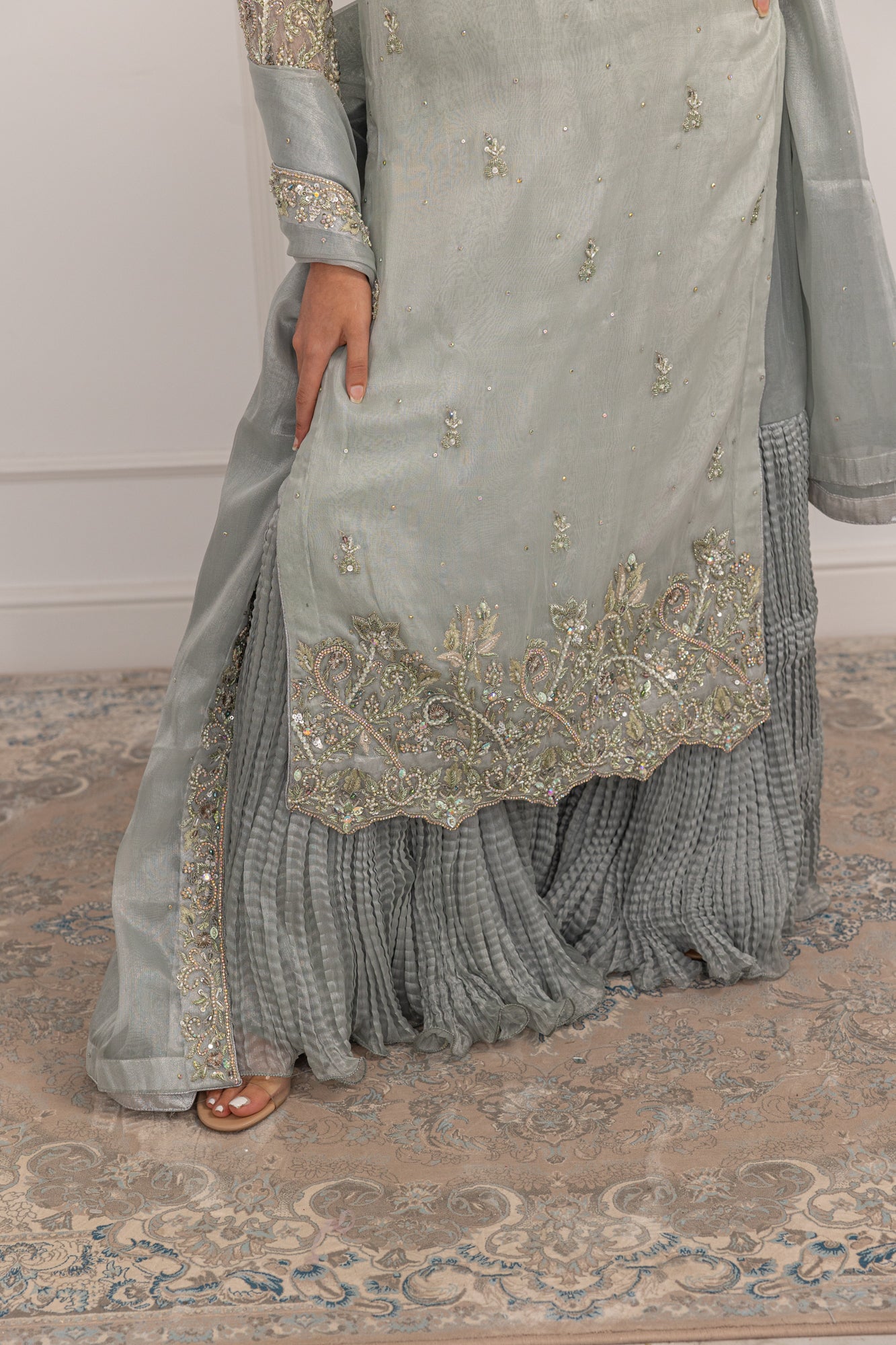 SRB1212 - Saboor - Grey Sehrish.B Designer - Memsaab Online