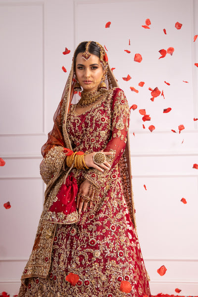 SRB2423 Raameen - Bridal Lengha - Memsaab Online