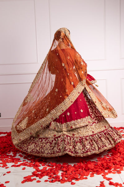 SRB2423 Raameen - Bridal Lengha - Memsaab Online