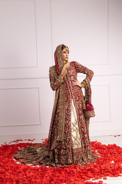 SRB2422 Muntaha - Bridal Farshi Lengha - Memsaab Online