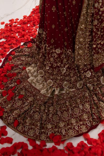 SRB2422 Muntaha - Bridal Farshi Lengha - Memsaab Online