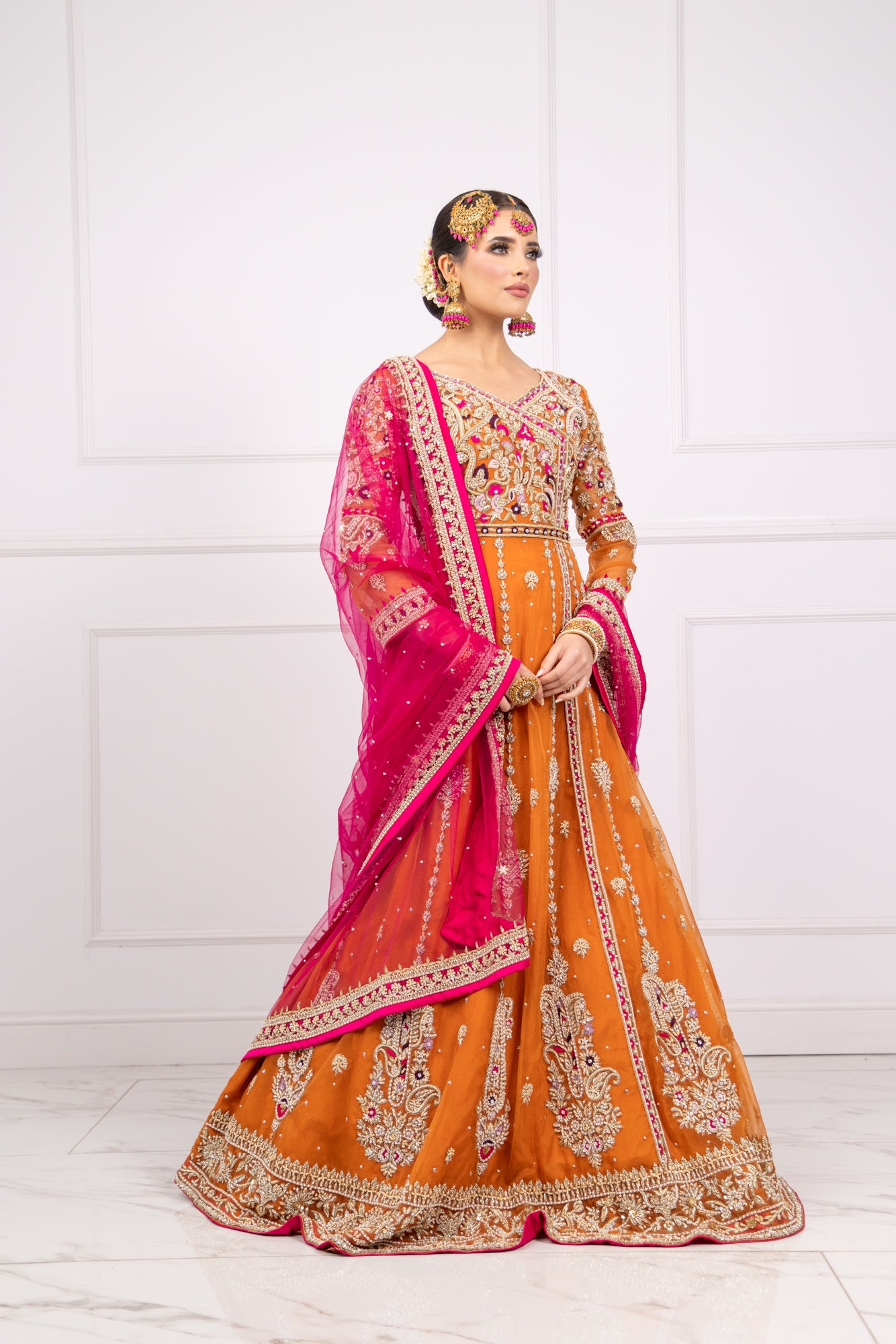 SRB2424 Chaandni - Mendhi Bridal Outfit - Memsaab Online