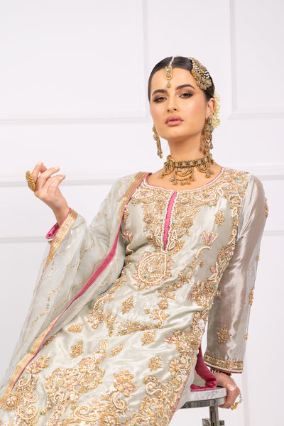 SRB1102 - BAREERA - Mint Sehrish.B Designer - Memsaab Online