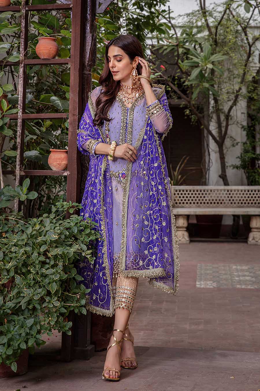 P-235 Purple Readymade Khuda Baksh Creations 2024 - Memsaab Online