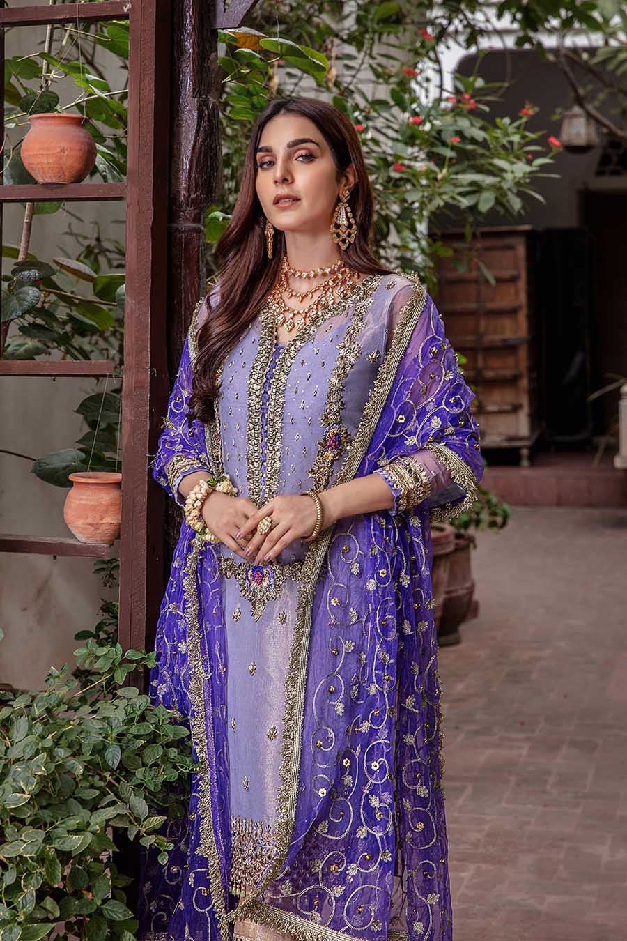 P-235 Purple Readymade Khuda Baksh Creations 2024 - Memsaab Online