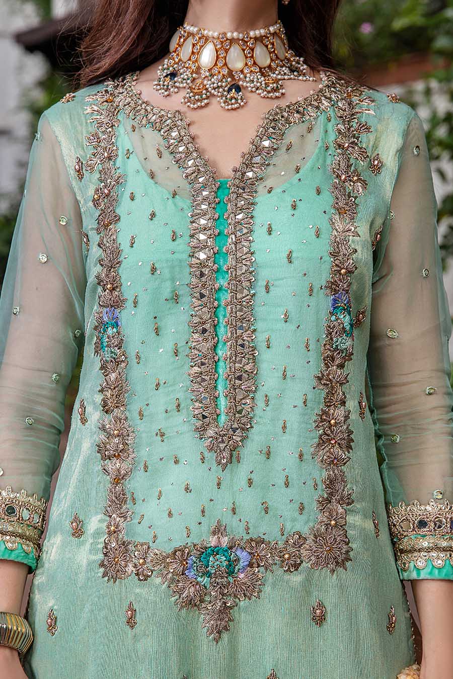 P-235 Turquoise Readymade Khuda Baksh Creations 2024 - Memsaab Online