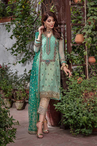 P-235 Turquoise Readymade Khuda Baksh Creations 2024 - Memsaab Online